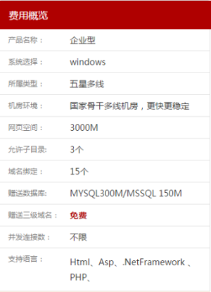 亿恩企业型虚拟主机